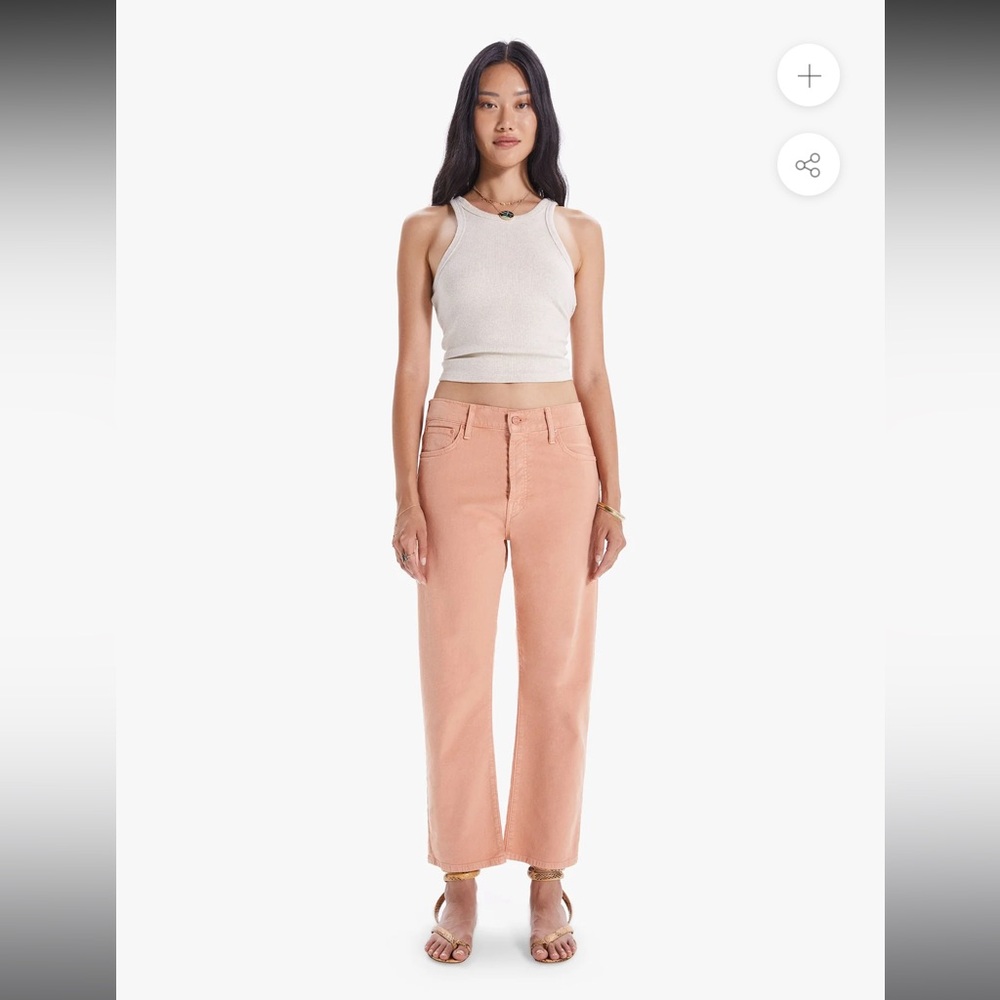 MOTHER Peach Straight Leg Jeans